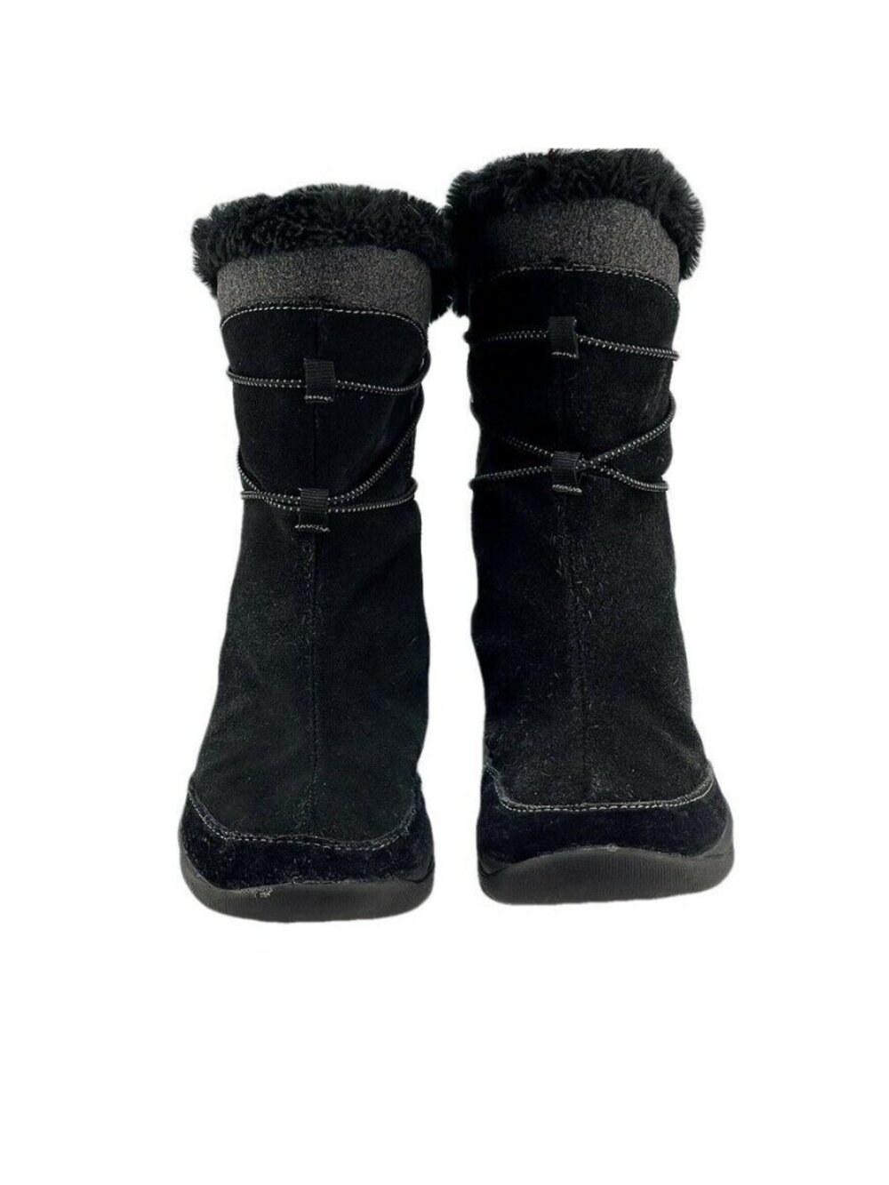 CROFT & BARROW Womens Waterproof Black Suede Winter Boots Size 7 - Picture 10 of 10